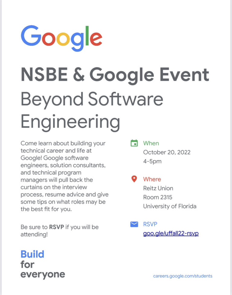 NSBE x Google Beyond Software Engineering UF NSBE